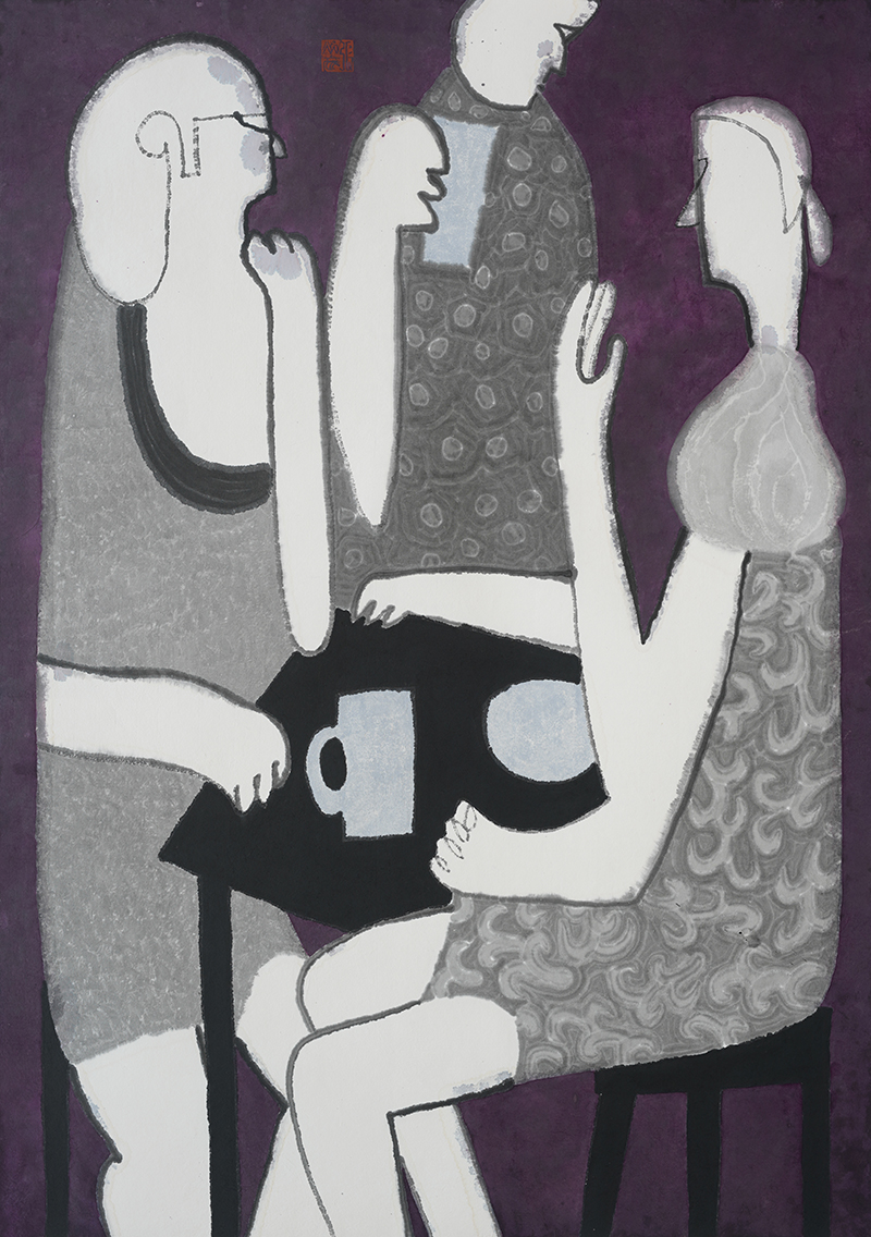 Jang Byeong Eun · Eastbrush · 张炳彥 · figure · ink_and_light_color_on_paper · 1189mm_x_841mm · 2025